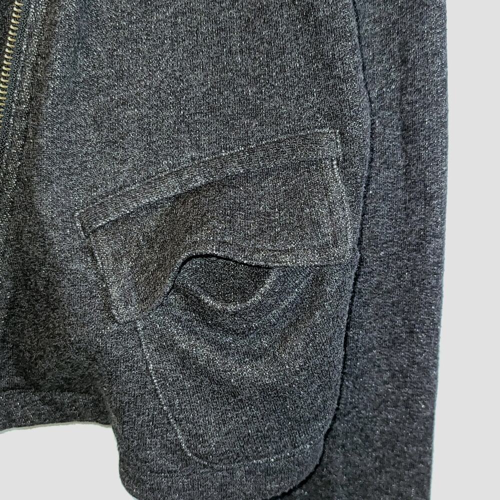Cabi #775 Moto Jacket Asymmetrical Zip French Terry Knit Sz XL Charcoal Gray - Picture 10 of 16